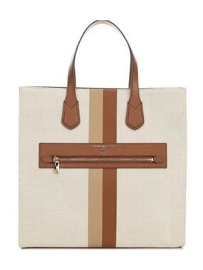 Michael Kors, the Kempner Large North South Two-Tone Canvas Tote Bag features: